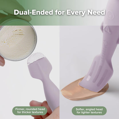 haakaa Baby Diaper Cream Spatula, NoMess Dual-Ended Silicone Diaper Rash Cream Applicator with Hygienic Case, Butt Spatula for Baby