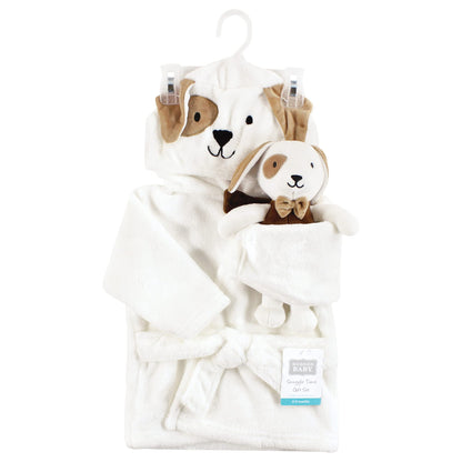 Hudson Baby Unisex Baby Plush Bathrobe and Toy Set
