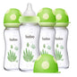 YOHKOH Natural Glass Baby Bottle with Natural Response Nipple, Newborn Anti-Colic Baby Bottles, Wide Neck Mushroom Cap Baby Bottle, Clear (8.8ounce (Pack of 4), Multicolour1)