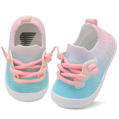 BARERUN Baby Shoes Baby First Walking Shoes Infant Sneakers Wide Barefoot Slip on Soft Sole Boys Girls Crib Shoe Toddler Breathable Lightweight House Socks