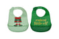Pearhead Silicone Bib Set of 2, You're a Peach & Light Yellow Waterproof Bibs with Food Catcher, Adjustable Fit, Dishwasher Safe, Unisex Toddler Bib Set