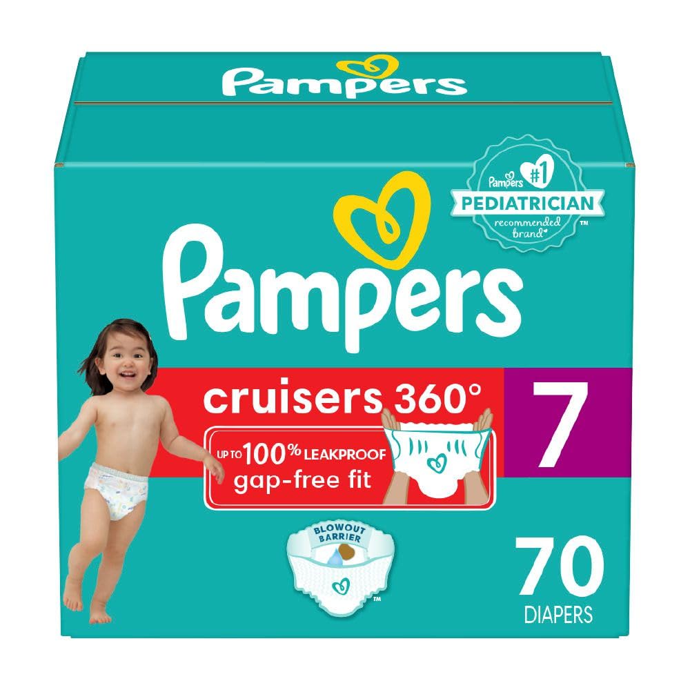 Pampers Diapers - Cruisers 360 - Size 5, 100 Count, Babyproof up to 100% Leakproof Pull-On Diaper