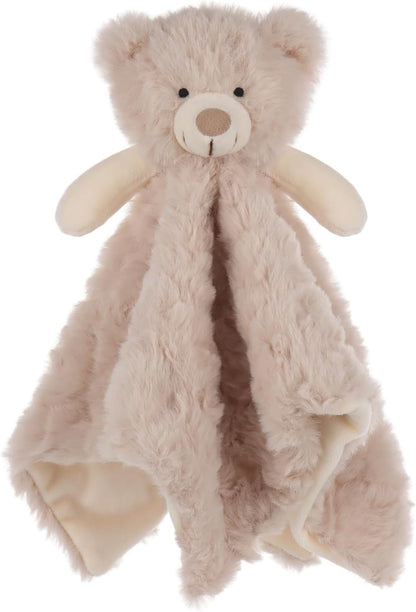 Apricot Lamb Cream Flower Bear Blanket Soft Loveys for Babies, Security Blanket for Baby Boy and Girl, Infant and Toddlers 13.8x13.8 Inches