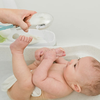 The First Years Rain Shower Baby Bath Tub Set - Includes Convertible Bath Tub and Sling with Soothing Spray - Baby Bath Seat and Spa for Newborn to Toddler - Baby Bath Essentials