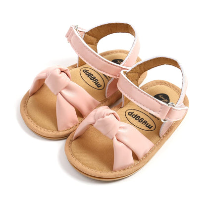 LAFEGEN Infant Baby Girls Summer Sandals Newborn Toddler First Walker Crib Dress Shoes