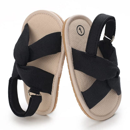 Baby Girl Sandals Summer Crib Shoes Bowknot Soft Sole Infant Girls Princess Dress Flats First Walker Shoes