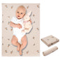 Vegan Leather Baby Changing Mat - Wipeable Portable Changing Pad, Foldable Travel Changing Mat for Baby, Newborns Toddlers Shower Gifts (Flower,20"*28")