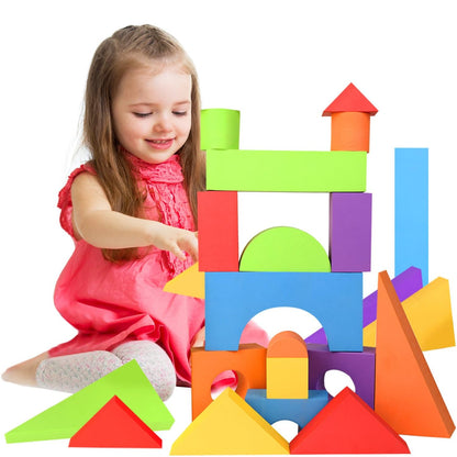 Large Building Foam Blocks for Toddlers – Giant Jumbo Big Building Blocks (30 Pieces)