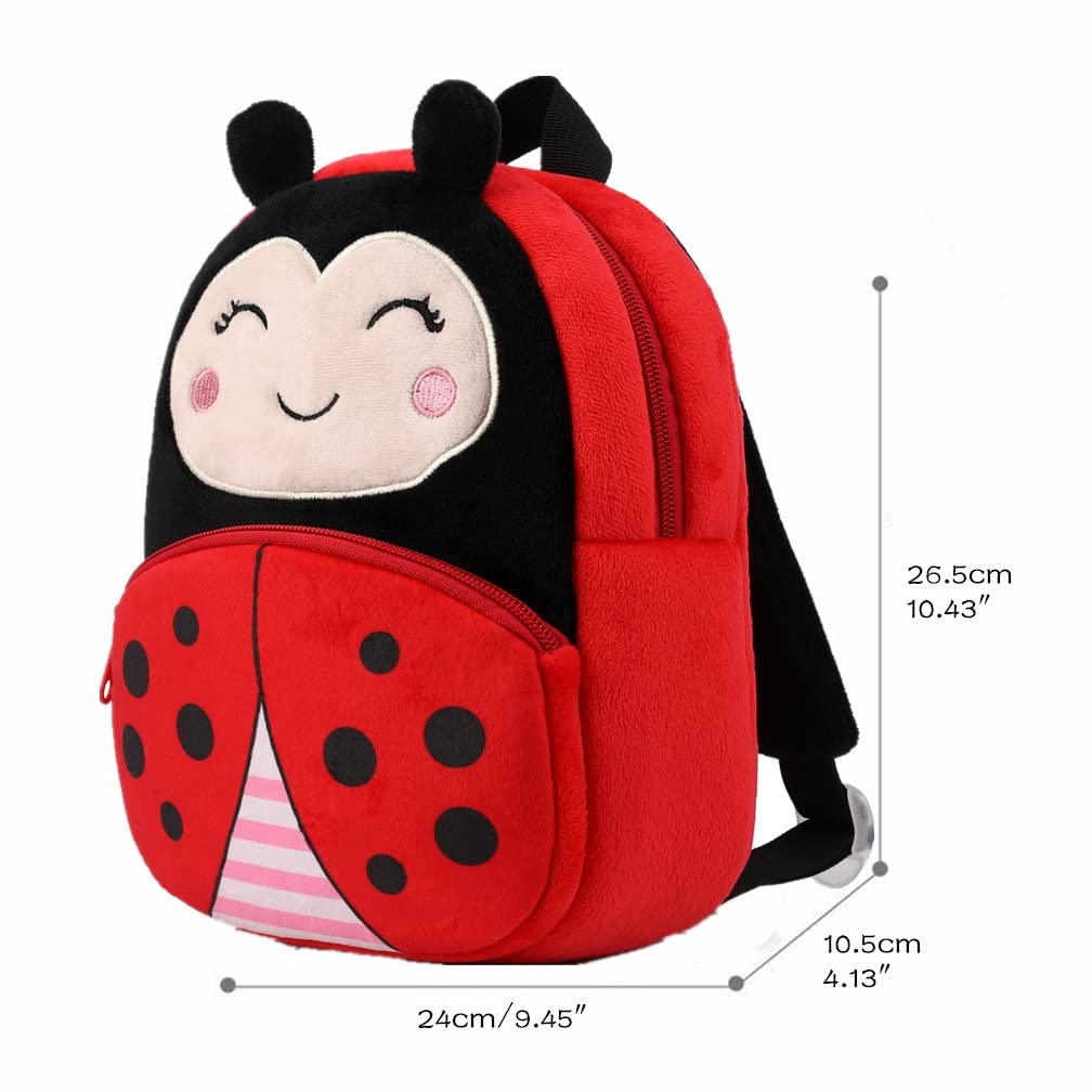 Toddler Backpack for Boys and Girls, Cute Soft Plush Animal Cartoon Mini Backpack Little For Kids 2-6 Years (Cows)