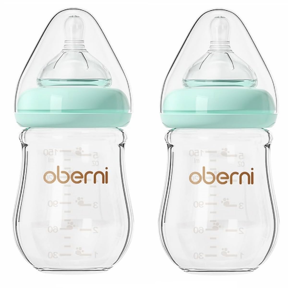 Glass Baby Bottles,Anti Colic Breastfeeding Bottle with Natural Response Nipple Size S,Wide Neck Slow Flow Baby Bottle for Baby,Newborn,Preemie 0-3 0-6 Month,BPA Free (Pink, 1 Pack, 5 Ounce)
