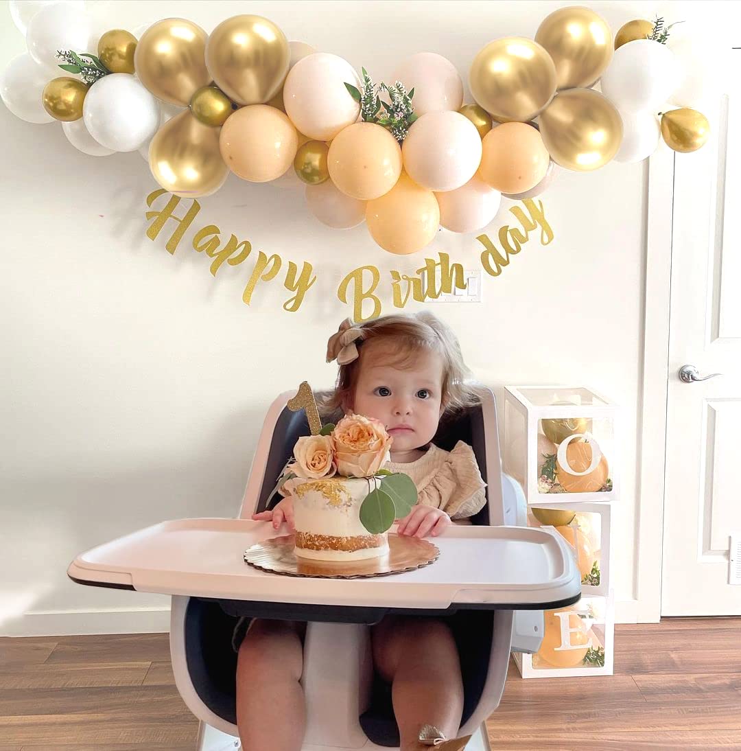 Sage Green Gold White Party Balloons, 50Pcs Sage Green and Gold Confetti Party Balloons For Birthday Baby Shower Engagement Wedding Anniversary Party Decorations