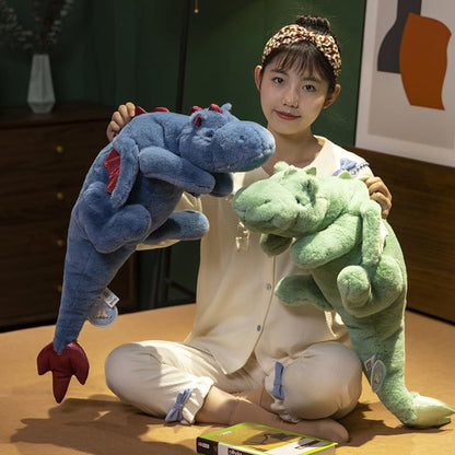 43.3Inches 7Lbs Blue Weighted Dragon Stuffed Animal, Large Blue Weighted Dragon Plush Toy for Kids and Adults(2025 Update Version)