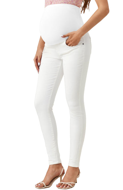 PACBREEZE Women's Maternity Jeans Over Belly Skinny Stretchy Denim Pants Comfy Slim Pregnancy Pants