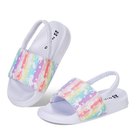 WateLves Toddler Boys Girls Slides Sandals for Swim Beach Kids Water Shoes Casual Slippers