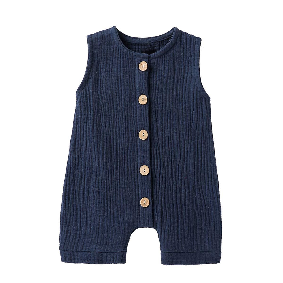 Infant Newborn Baby Boys Girls Cotton Linen Romper Summer Jumpsuit Sleeveless Overalls Clothing Set
