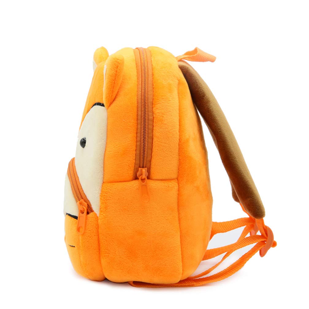 Ladyzone Toddler Backpack Zoo Animals Backpacks Cute Plush Bag Cartoon 10" Preschool Book Bag For 2+ Years Girls Boys