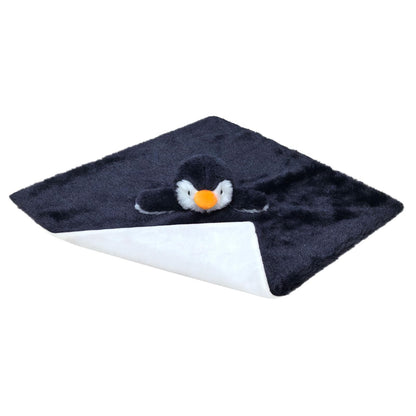 Baby Gray Penguin Soft Stuffed Animal Security Blanket, Plush Penguin Character Lovey Blanket, Baby Shower/Nursery Gift, Newborn Infant Toddler Snuggle Blankie for Girls Boys, 14 Inches