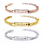 Custom Birthstone Name Bracelet – 18K Gold Plated – Personalised Baby & Toddler Jewellery – Ideal Birthday, Baptism & Parent-Child Gifts