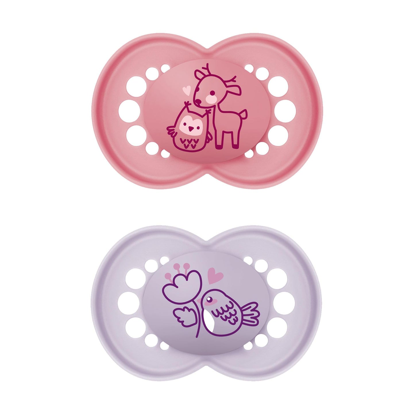 MAM Original Matte Baby Pacifiers, Binky for 6-16 Months, BPA-Free Silicone Nipple, Easy to Clean, Best for Breastfed Babies, Developed with Medical Experts, 2 Count Binkies with Sterilizer Case