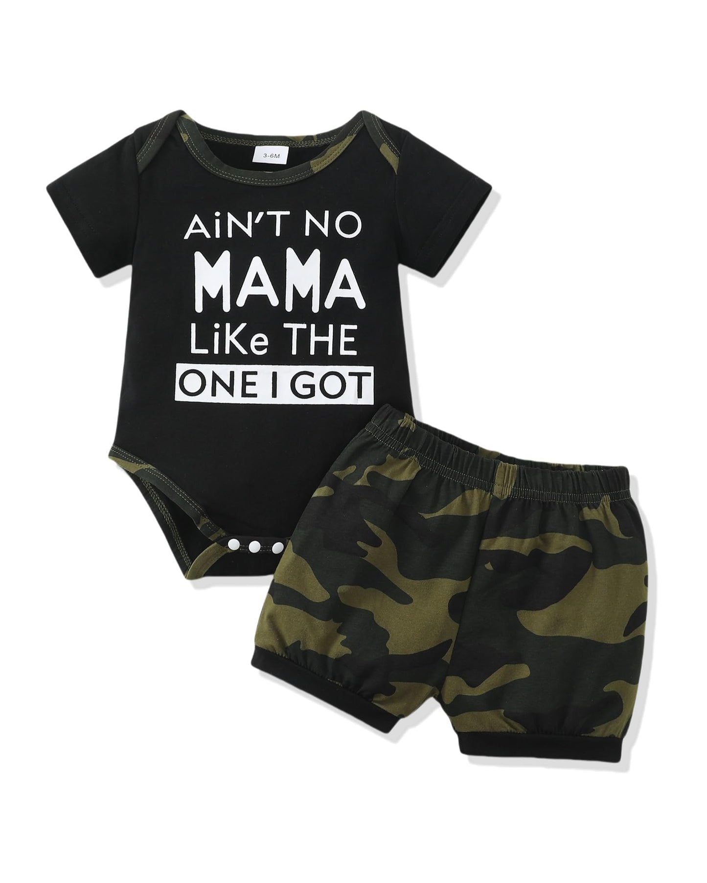 NZRVAWS Newborn Baby Boy Clothes Letter Printed Romper Shorts Summer Infant Outfits Camo Clothing Set 0 3 6 9 12 Months
