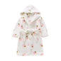 Chamarras de invierno para niños y niñas con estampado de fresa, franela de baño