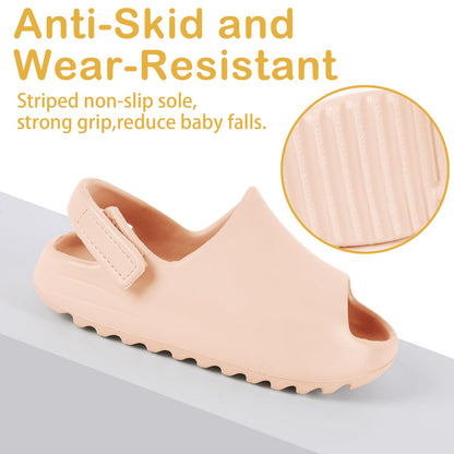 bolukets Toddler Little Kids Slides Sandals, Summer Slip On Lightweight Slippers for Boys and Girls, Beach Pool Anti-Slip Water Shoes Indoor Outdoor Sandals