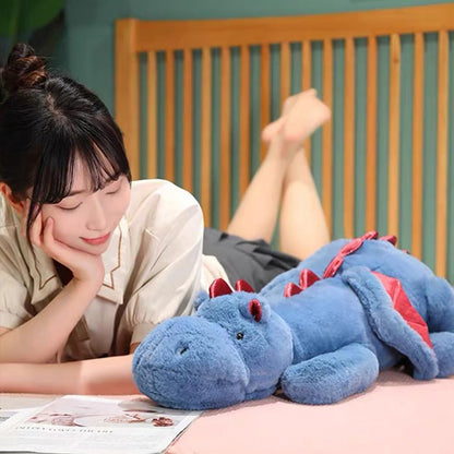43.3Inches 7Lbs Blue Weighted Dragon Stuffed Animal, Large Blue Weighted Dragon Plush Toy for Kids and Adults(2025 Update Version)