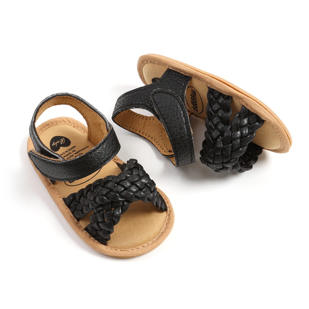 LAFEGEN Infant Baby Girls Summer Sandals Newborn Toddler First Walker Crib Dress Shoes