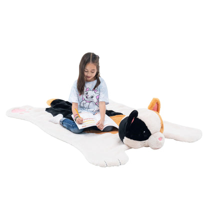 Plush PlushieRugs - Animal Rug for Kids Room, Fluffy Nursery and Fur Kids Rugs for Playroom - Big Large Stuffed Animals Irregular Shaped Rug that Works Great as Woodland Nursery Decor (Dinosaur)