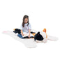 Plush PlushieRugs - Animal Rug for Kids Room, Fluffy Nursery and Fur Kids Rugs for Playroom - Big Large Stuffed Animals Irregular Shaped Rug that Works Great as Woodland Nursery Decor (Dinosaur)