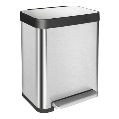 Diaper Pail, Baby Diaper Trash Can with Removal Inner Liner, Childproof Lock, Stainless Steel Garbage Pail with lid, Soft Close, Odor Control Diaper Disposal Bin, 4 Gallon Pink Diaper Can