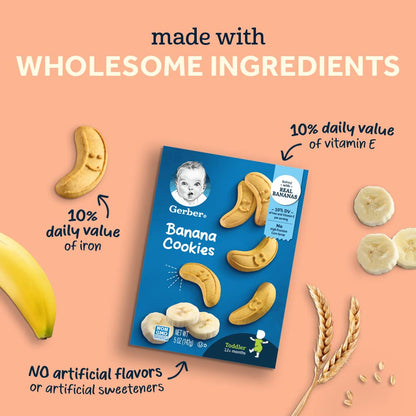 Gerber Lil' Biscuits, Vanilla Wheat, 4.44 oz Box