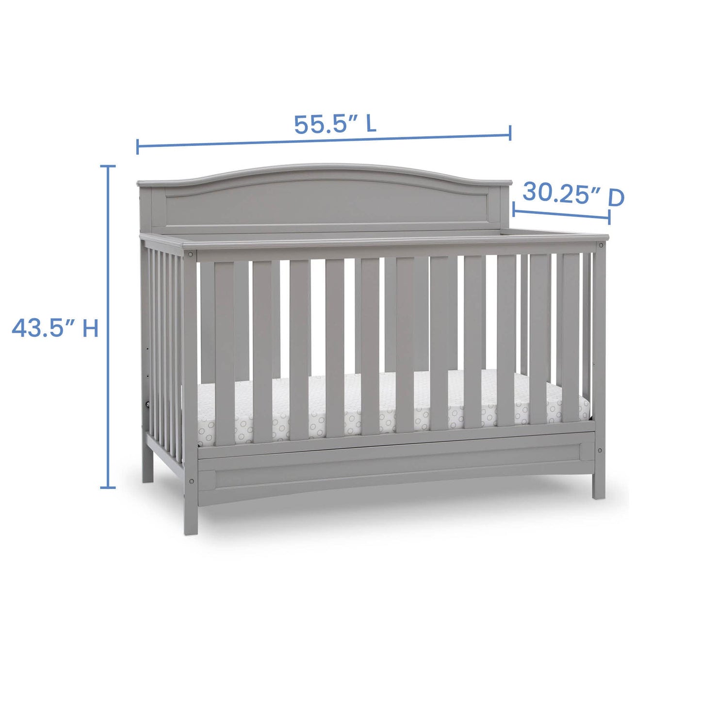 Delta Children Emery 4-in-1 Convertible Baby Crib - Greenguard Gold Certified, White