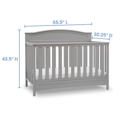 Delta Children Emery 4-in-1 Convertible Baby Crib - Greenguard Gold Certified, White