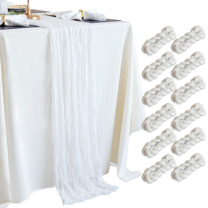 Light Pink Cheesecloth Table Runner 10ft Boho Rustic Gauze Cheese Cloth Spring Decor for Wedding Party Bridal Baby Shower Birthday Table Decorations