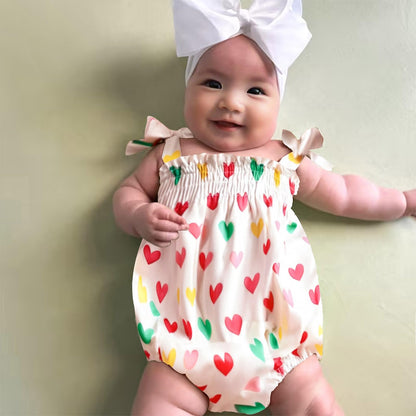 Baby Girl Summer Clothes Newborn Girl Outfits Cute Strap Baby Girl Romper Jumpsuit Infant Floral One Piece Bodysuit