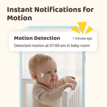 NETVUE Upgraded Baby Camera Monitor Video - 5000mAh Baby Monitor with Camera and Audio, 5" Display, 4 in 1 Bracket Meets The Needs in All Scenarios, Smart Phone App, Cry Detection