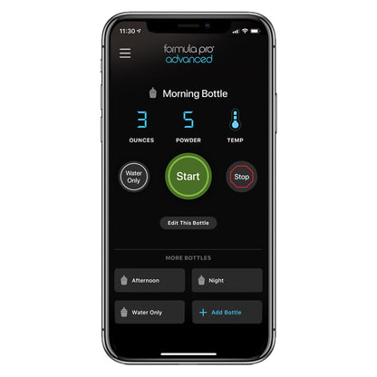 Baby Brezza Formula Pro Advanced WiFi Formula Dispenser - Automatically Mix a Warm Formula Bottle From Your Phone Instantly – Easily Make Bottle With Automatic Powder Blending Machine, Black