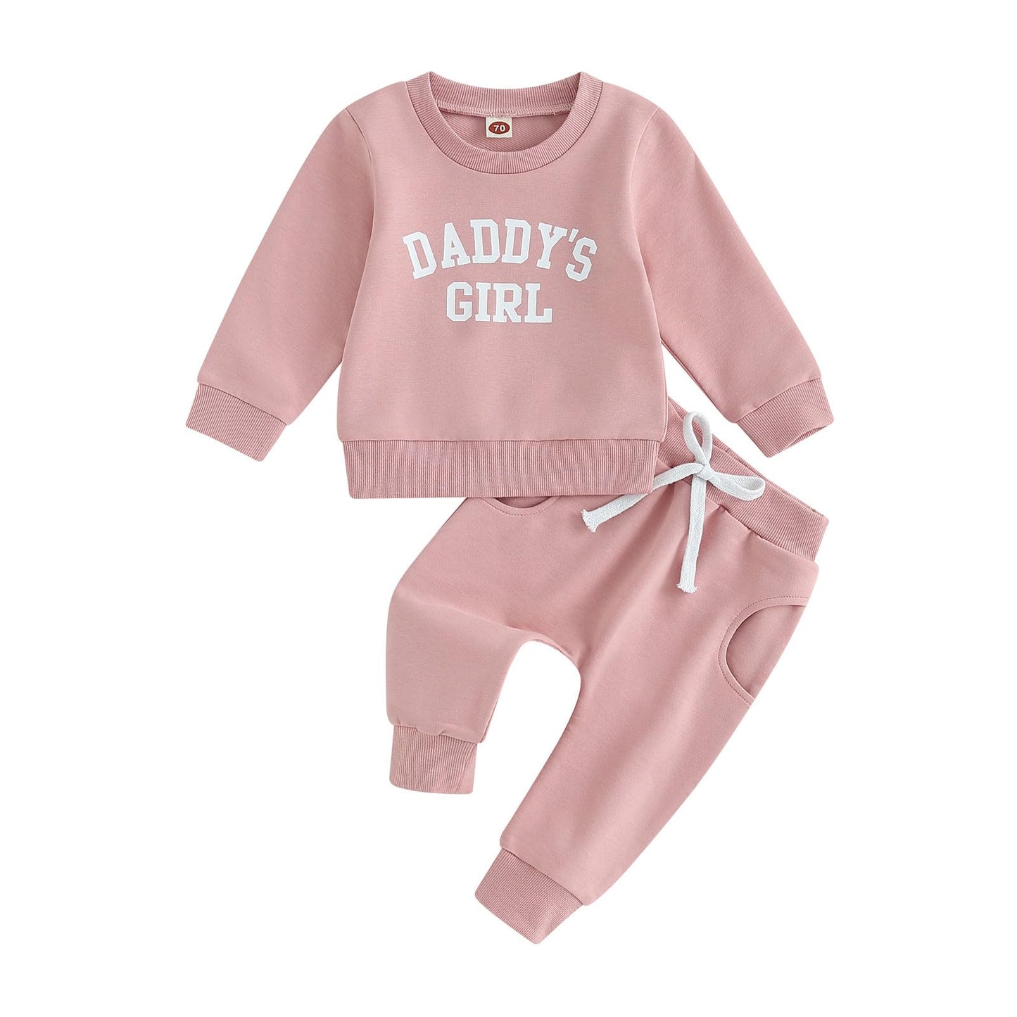 Kaipiclos Toddler Baby Girl Fall Winter Outfit Mamas Girl Long Sleeve Pullover Sweatshirts Jumper Pants Clothes Set