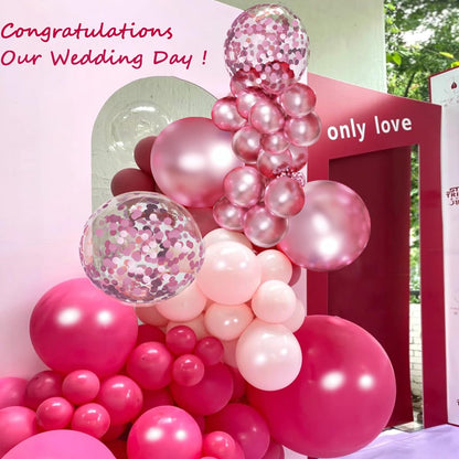 Boho Balloon Garland Arch Kit, 156Pcs Dusty Pink Pastel Brown Metallic Champagne Gold White Balloons for Wedding Baby Bridal Shower Engagement Anniversary Birthday Decorations