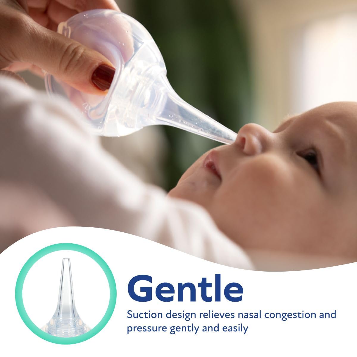 Dr. Talbot's Nasal Aspirator for Babies - Silicone - with Storage Case - Blue Elephant