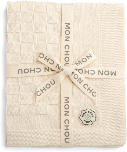 Organic Baby Blanket, 100% Organic Pima Cotton, Elegant Baby Blanket Perfect for Crib, Stroller, Nursery, Newborn Infant Boy Girl, 30” x 37”