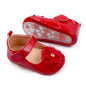 HsdsBebe Infant Baby Girls Mary Jane Flats Bow Non-Slip Soft Sole Princess Toddler First Walkers Sneaker Wedding Dress Shoes