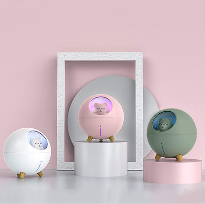 Lovely Quiet Mini Humidifier for Nursery - 7-Color Light, 2 Spray Modes, Auto Shut Off (White)