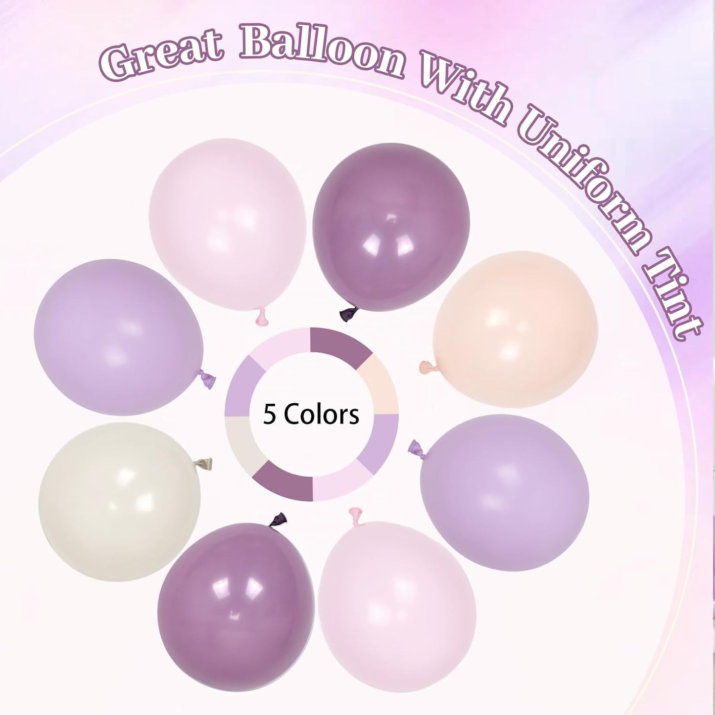 Pink and Purple Balloon Arch Kit with Dusty Pastel Purple Pink Sand White Balloons for Baby Bridal Shower Wedding Gender Reveal Birthday Party Decorations
