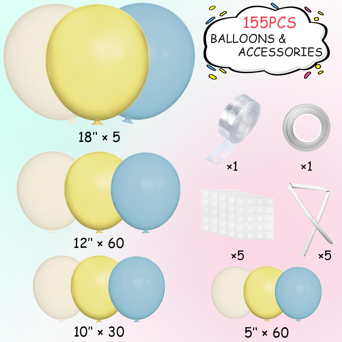 155Pcs Sage Green White Gold Balloon Garland Arch Kit with Gold Confetti Balloons for Graduation Baby Shower Decor Happy Birthday Party Wedding Jungle Decorations