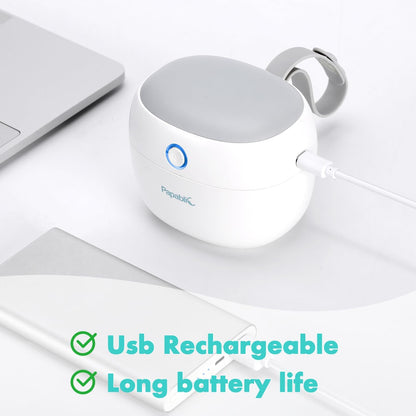 Papablic Portable Pacifier Sanitizer, UV Light Sanitizer Case for Pacifier, USB Rechargeable Mini Pacifier Sanitizer Box, 99.9% Cleaned in 59 Seconds