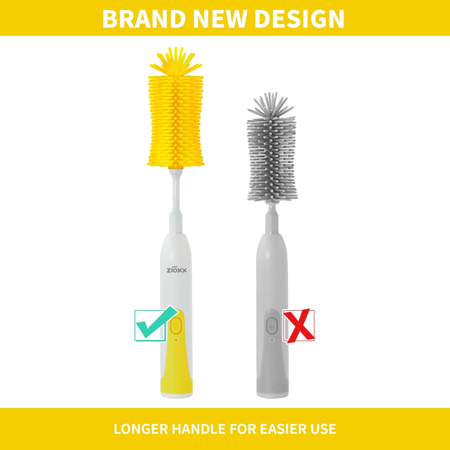 Electric Bottle Brush Cleaner New Upgrade, Portable Electric Baby Bottle Brush Cleaner for Travel, Travel Bottle Cleaner Kit with Nipple & Straw Brush, Perfect Mom Essentials After Birth Gift, Green