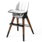 8 in 1 Highchair, Convertible Wooden Baby High Chair with Tray, Adjustable High Chair for Babies and Toddlers, Easy to Clean, Grow with Family|Booster|Learning Table|High Stool