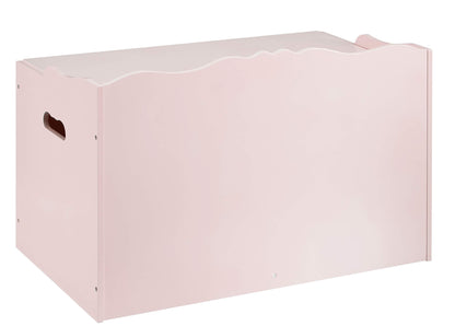 Amazon Basics Kids Toy Box, Wooden Organizer Storage Chest, Pink, 30" x 18" x 19"
